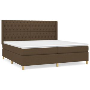 vidaXL Boxspring posteľ s matracom tmavohned&aacute; 200x200 cm l&aacute;tka