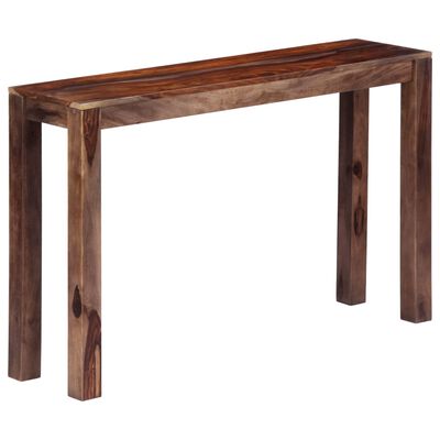 vidaXL Konzolový stolík sivý 120x30x76 cm masívne sheeshamové drevo