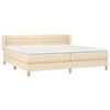 vidaXL Boxspring posteľ s matracom kr&eacute;mov&aacute; 200x200 cm l&aacute;tka