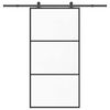 vidaXL Posuvn&eacute; dvere s kovan&iacute;m 102x205 cm ESG sklo a hlin&iacute;k