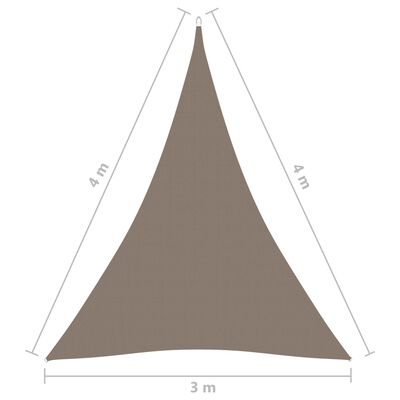 vidaXL Tieniaca plachta oxfordská látka trojuholník 3x4x4 m sivohnedá