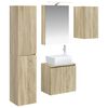 vidaXL Set kabinetov do k&uacute;peľne 5 pcs Dub sonoma 50 x 14,5 x 70 cm