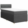 vidaXL Boxspring posteľ s matracom tmavosiv&aacute; 90x190 cm l&aacute;tka