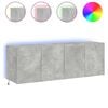 vidaXL TV n&aacute;stenn&eacute; skrinky s LED svetlami 2 ks bet&oacute;n. siv&eacute; 60x35x41 cm