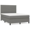 vidaXL Boxspring posteľ s matracom tmavosiv&aacute; 140x200 cm l&aacute;tka
