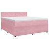 vidaXL Posteľ boxspring s matracom Ružov&aacute; 200 x 200 cm Zamat