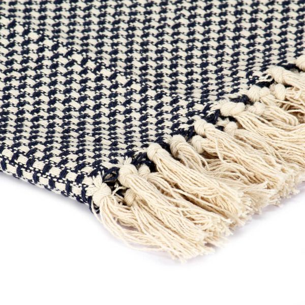 vidaXL Deka, bavlna 160x210 cm, námornícka modrá