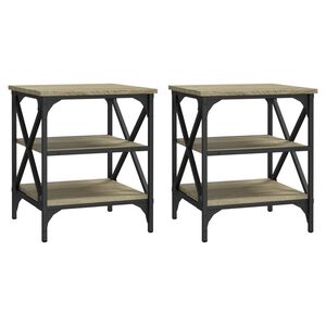 vidaXL Bočn&eacute; stol&iacute;ky 2 ks dub sonoma 40x42x50 spracovan&eacute; drevo