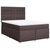 vidaXL Boxspring posteľ s matracom tmavohned&aacute; 140x190 cm l&aacute;tka