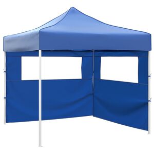 vidaXL Skladac&iacute; stan s 2 stenami 3x3 m modr&yacute;
