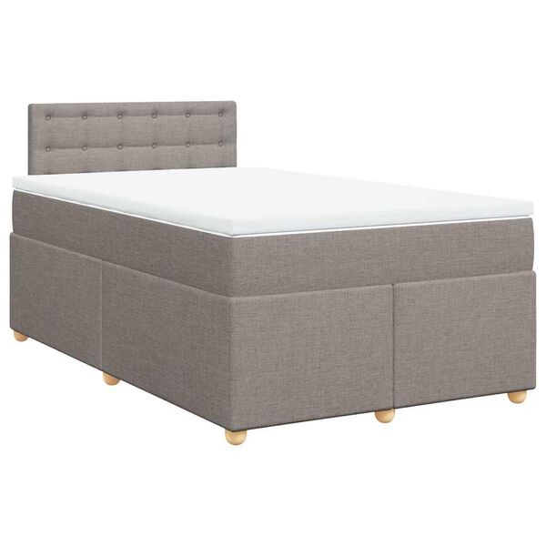 vidaXL Boxspring posteľ s matracom sivohned&aacute; 120x190 cm l&aacute;tka