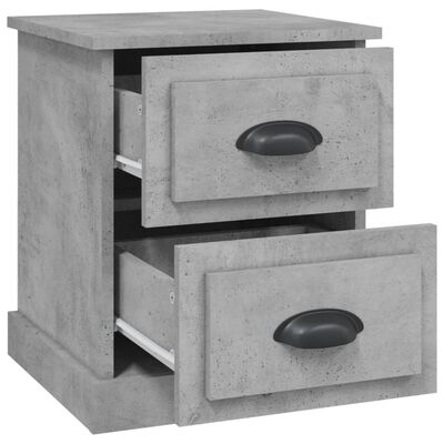 vidaXL Nočný stolík betónovo sivý 39x39x47,5 cm spracované drevo