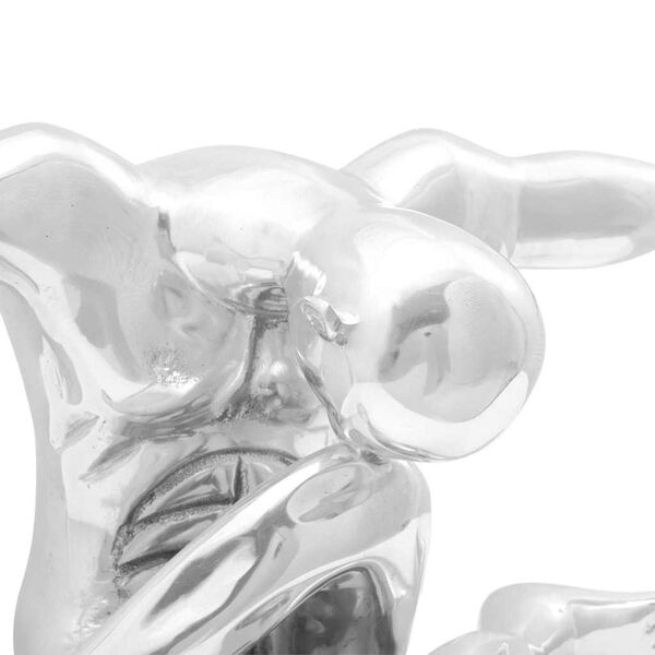 vidaXL Socha Strieborná 63 x 20 x 22 cm Hliník