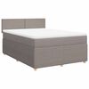 vidaXL Posteľn&yacute; r&aacute;m boxspring s matracom sivohned 140x200 cm l&aacute;tka