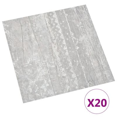 vidaXL Samolepiace podlahové dosky 20 ks PVC 1,86 m² sivé