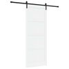 vidaXL Posuvn&eacute; dvere 93 x 232 cm Kompozitn&eacute; drevo Biela a čierna