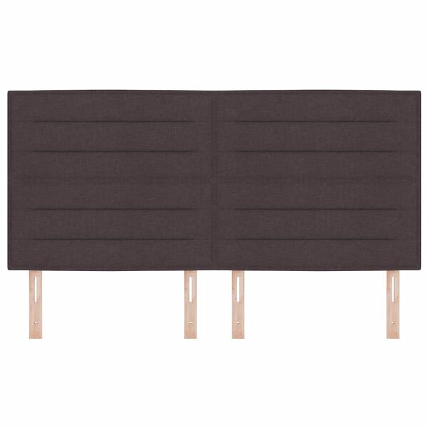 vidaXL Zadn&eacute; čelo s čelnou doskou Tmavohned&aacute; 180 cm Umel&aacute; koža