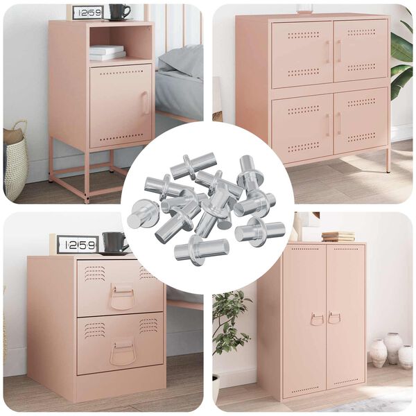 vidaXL Policov&aacute; klin 4500 pcs Strieborn&aacute; 8,6 x 8,6 x 14,6 mm Oceľ