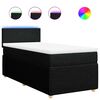 vidaXL Posteľn&yacute; r&aacute;m boxspring s matracom čierny 90x190 cm l&aacute;tka