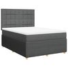 vidaXL Boxspring posteľ s matracom tmavosiv&aacute; 160x200 cm l&aacute;tka