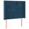 vidaXL Čelo postele so z&aacute;hybmi tmavomodr&aacute; 103x16x118/128 cm zamat