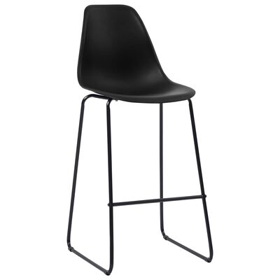 vidaXL Barové stoličky 2 ks, čierne, plast