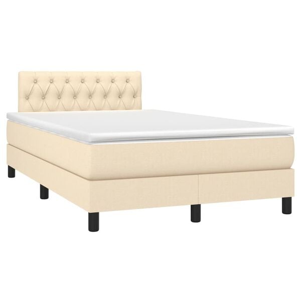 vidaXL Boxspring posteľ s matracom a LED kr&eacute;mov&aacute; 120x190 cm l&aacute;tka