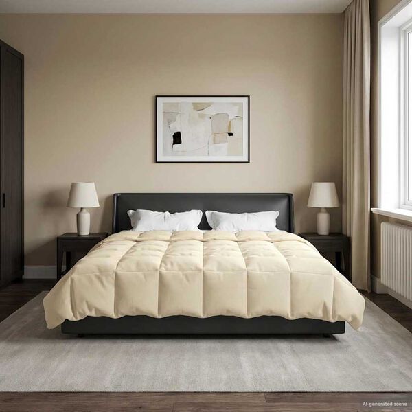 vidaXL Zimn&yacute; prehoz &Scaron;nurovan&yacute; Kr&eacute;mov&aacute; 220 x 260 cm Mikrovl&aacute;kno