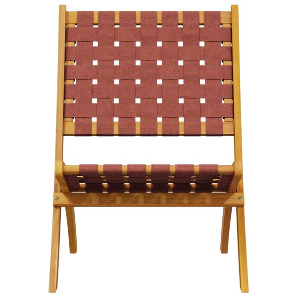 vidaXL Skladacie z&aacute;hradn&eacute; stoličky 2ks so stolom červen&eacute; mas&iacute;vne drevo