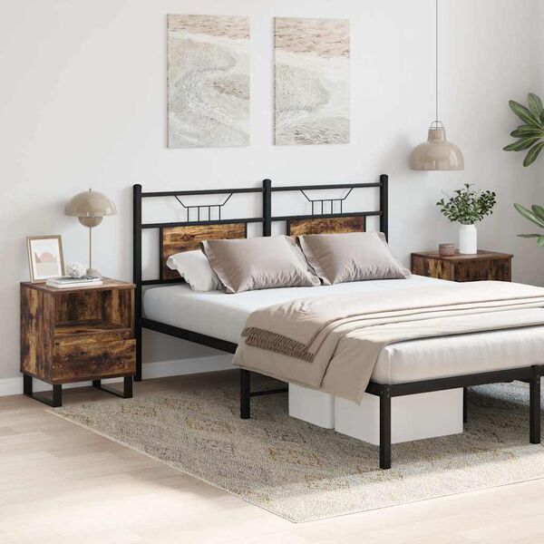 vidaXL Nočné stolíky 2 ks dymový dub 40x35x50 cm kompozitné drevo