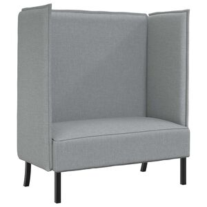 vidaXL Pohovka s vysok&yacute;m operadlom 101cm Svetlosiv&aacute; l&aacute;tka