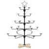 vidaXL Kovov&yacute; vianočn&yacute; strom s držiakom KUOPIO 90 cm Oceľ Čierna