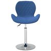 vidaXL Otočn&eacute; jed&aacute;lensk&eacute; stoličky 2 ks modr&eacute; zamatov&eacute;