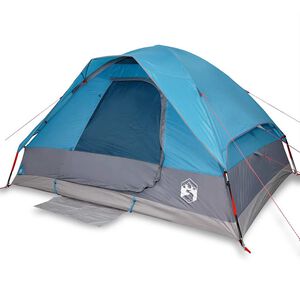 vidaXL Kempingov&yacute; stan, kupola, 4 osoby, modr&yacute;, vodoodoln&yacute;