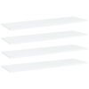 vidaXL Pr&iacute;davn&eacute; police 4 ks, biele 100x30x1,5 cm, drevotrieska