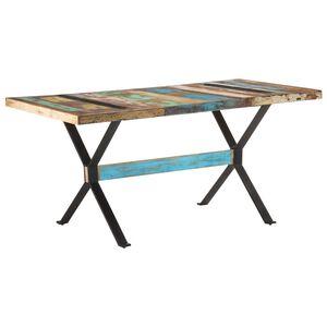 vidaXL Jed&aacute;lensk&yacute; st&ocirc;l 160x80x76 cm, recyklovan&yacute; mas&iacute;v