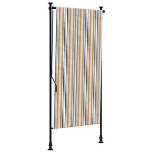 vidaXL Vonkaj&scaron;ia roleta žlto-biela 100x270 cm l&aacute;tka a oceľ