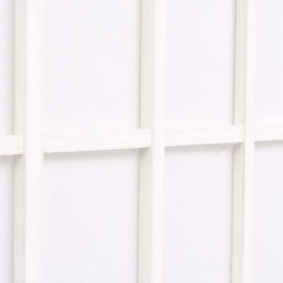 vidaXL Skladací paraván s 5 panelmi, japonský štýl 200x170 cm, biely