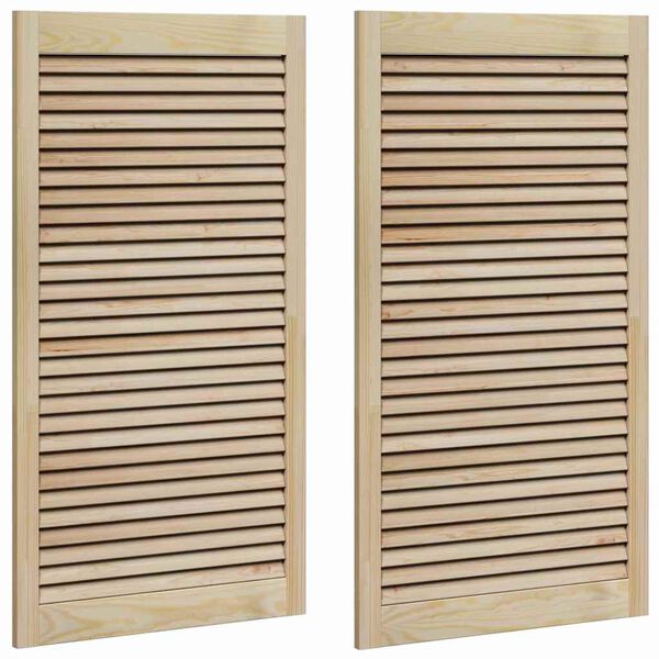 vidaXL Skř&iacute;ňov&eacute; dvere s dverami 2 pcs Pr&iacute;rodn&aacute; 110 x 2,1 x 59,5 cm