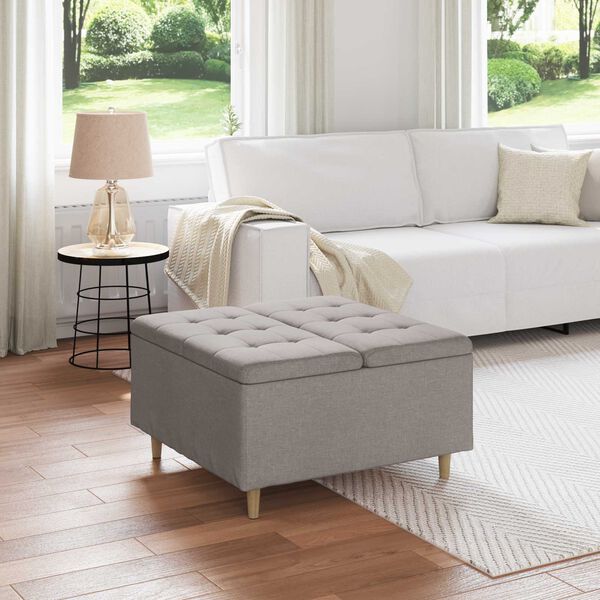 vidaXL &Uacute;ložn&yacute; taburet s vank&uacute;&scaron;om Sivohned&aacute; 80 x 80 x 45 cm l&aacute;tka