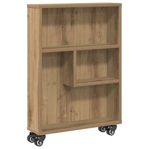vidaXL &Uacute;zky &uacute;ložn&yacute; voz&iacute;k dub artisan 48x13x68 cm kompozitn&eacute; drevo