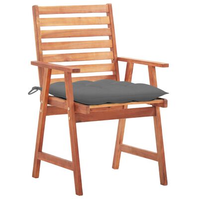 vidaXL Vonkajšie jedálenské stoličky s podložkami 2 ks masívna akácia