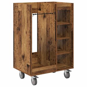 vidaXL Golfov&aacute; skriňa s kolesom Star&eacute; drevo 65 x 45 x 98 cm