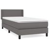 vidaXL Boxspring posteľ s matracom siv&aacute; 80x200 cm umel&aacute; koža