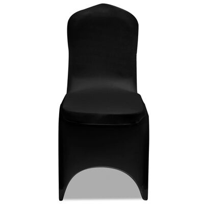 vidaXL Návleky na stoličku čierne 24 ks naťahovacie