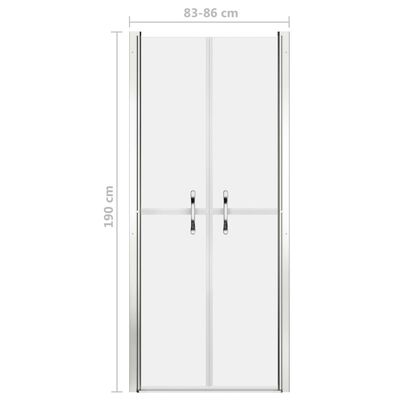 vidaXL Sprchové dvere, matné, ESG 86x190 cm