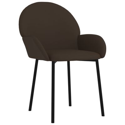 vidaXL Jedálenské stoličky 2 ks hnedé umelá koža