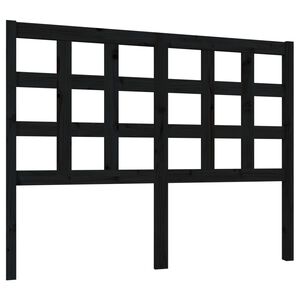 vidaXL Čelo postele čierne 125,5x4x100 cm mas&iacute;vna borovica