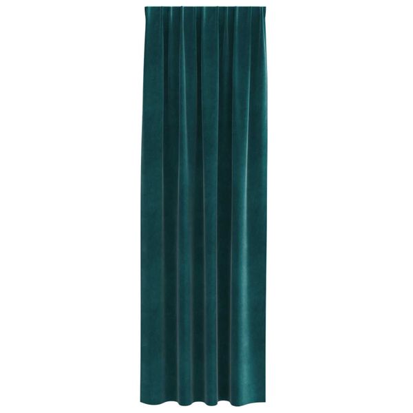 vidaXL Zatemňovacie závesy 2 pcs Tmavozelená 140 x 245 cm Zamat