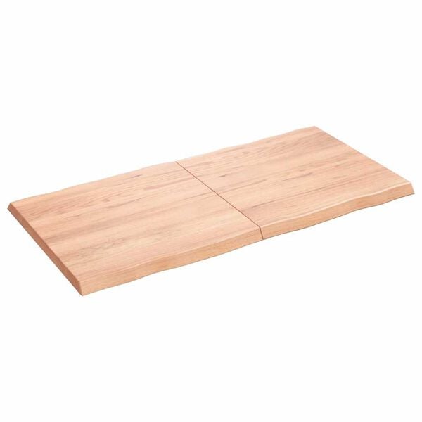 vidaXL Stolová doska svetlohnedá 120x60x(2-4)cm ošetrený masív hrany